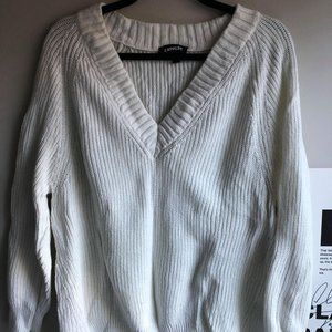 Express Deep V Sweater